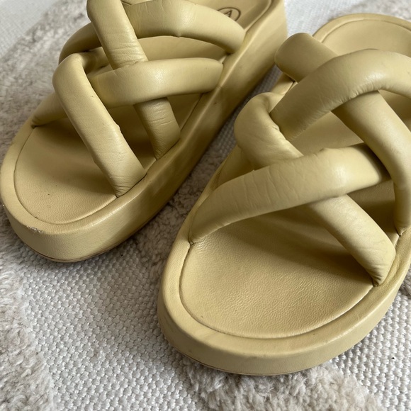 ASH Vanessa Skylight Puffy Yellow Leather Sandals 38 - Picture 4 of 9